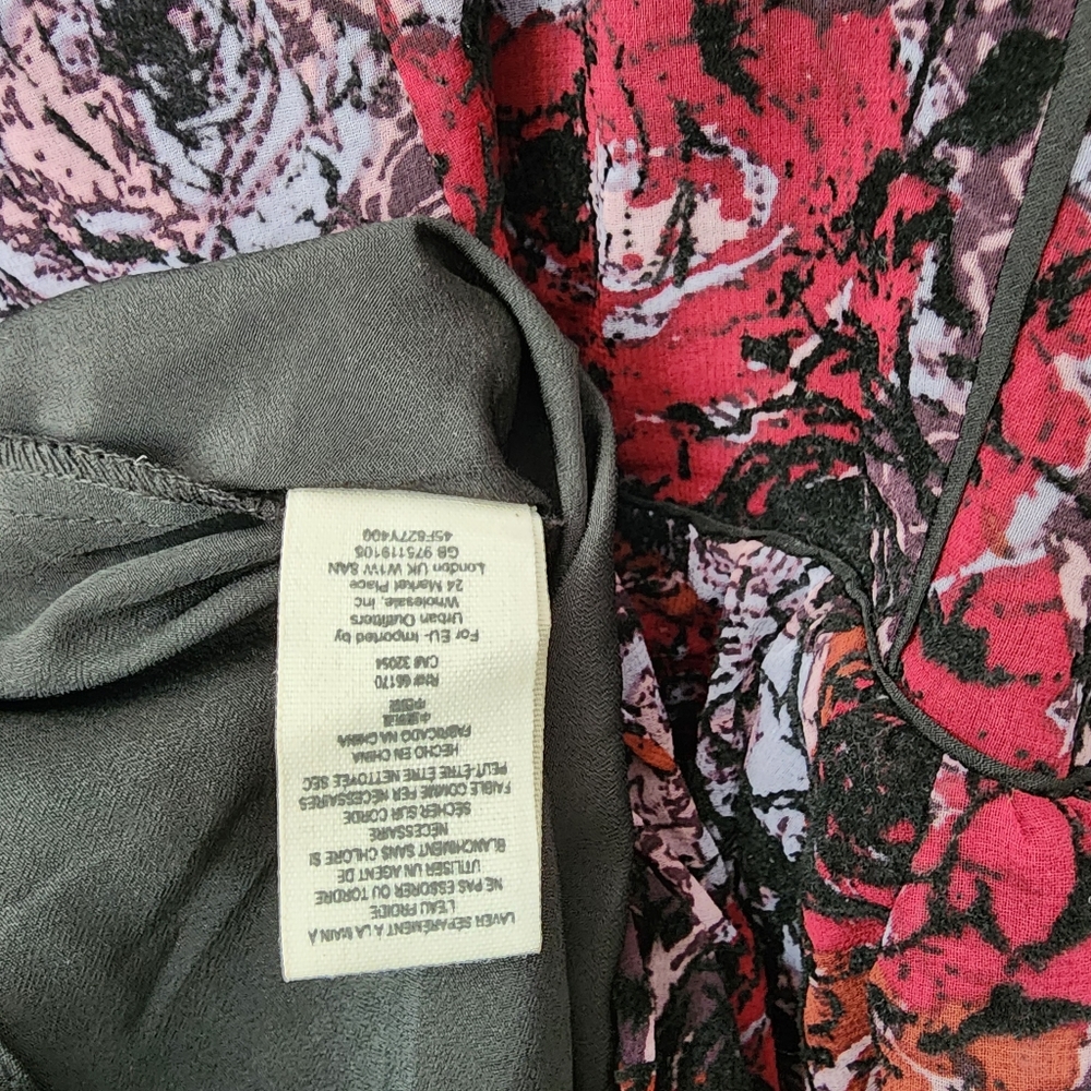 Free People Red and Black Floral Mini Dress - Picture 7 of 11